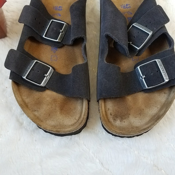 Birkenstock Arizona Soft Footbed Black Suede Sandals - Picture 7 of 9